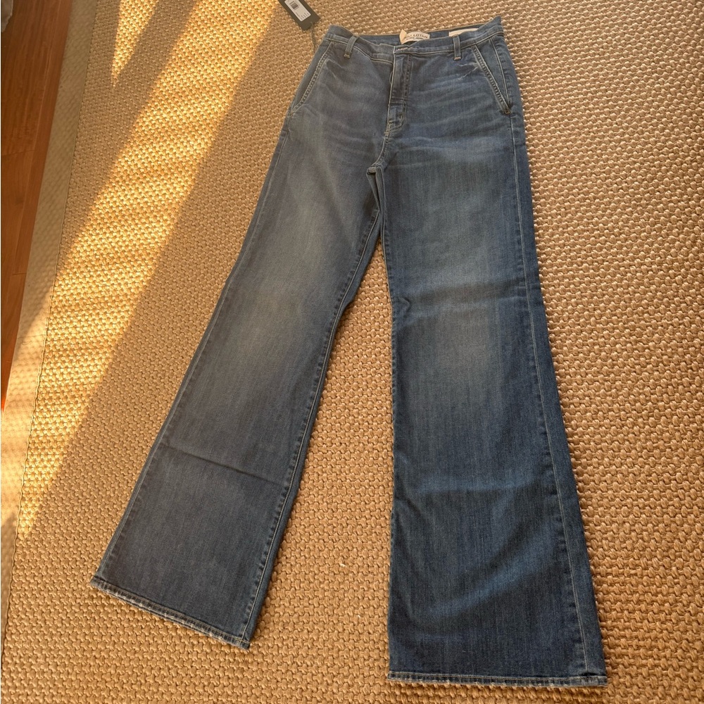 Nili Lotan Dark Blue Flare Jeans